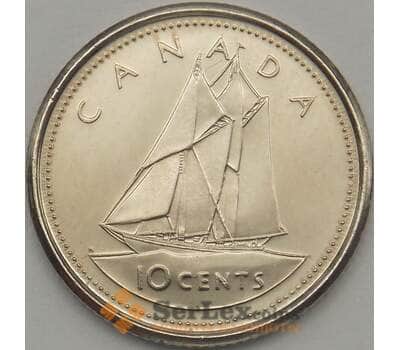 Монета Канада 10 центов 2002 КМ447 UNC 50 лет правления (J05.19) арт. 18729