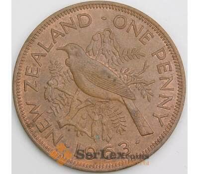 Новая Зеландия 1 пенни 1963 КМ24.2 AU  арт. 46475