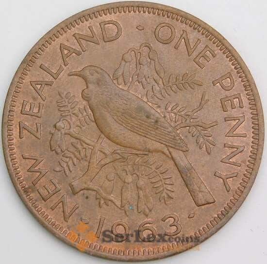 Новая Зеландия 1 пенни 1963 КМ24.2 AU  арт. 46475