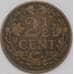 Нидерланды монета 2 1/2 цента 1919 КМ150 F арт. 43611