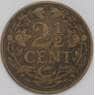 Нидерланды монета 2 1/2 цента 1919 КМ150 F арт. 43611