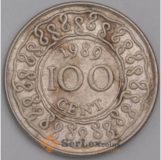 Суринам монета 100 центов 1989 КМ23 VF арт. 41472