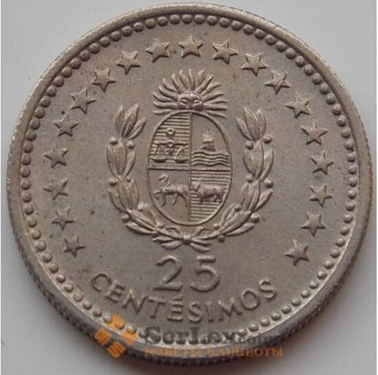 Уругвай 25 сентесимо 1960 КМ40 XF арт. 8235