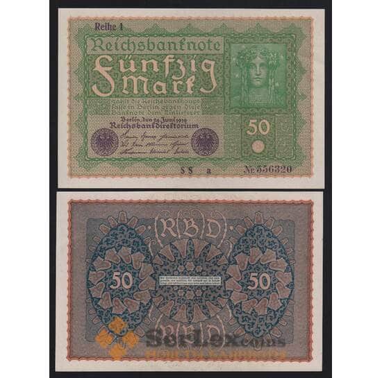 Германия 50 марок 1919 Р66(1) aUNC арт. 53990
