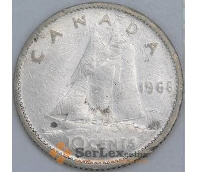 Канада 10 центов 1968 КМ72 F арт. 57168
