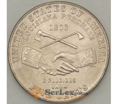 Монета США 5 центов 2004 D КМ360 UNC Приобретение Луизианы (J05.19) арт. 17803