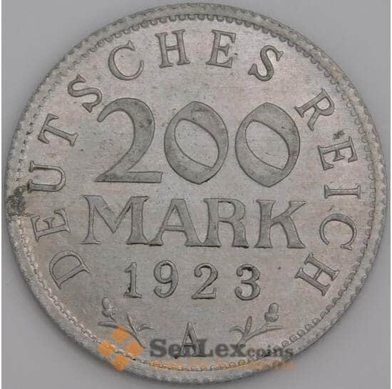 Германия монета 200 марок 1923 А КМ35 AU арт. 20069