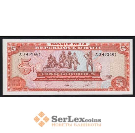 Гаити 5 гурдов 1987 Р246 UNC арт. 53605
