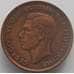 Монета Великобритания 1 пенни 1945 КМ845 XF (J05.19) арт. 16248