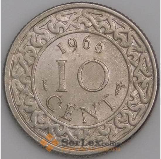 Суринам монета 10 центов 1966 КМ13 AU арт. 47630