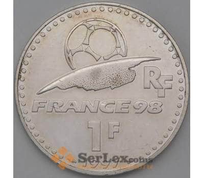 Монета Франция 1 франк 1997 КМ1211 Футбол BU арт. 22711