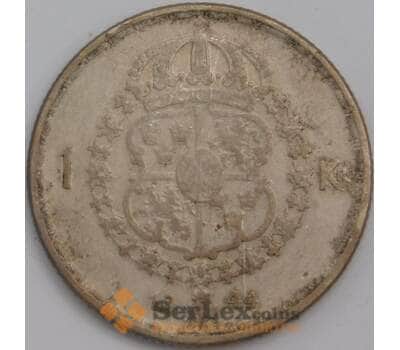 Монета Швеция 1 крона 1944 КМ814 VF арт. 39220