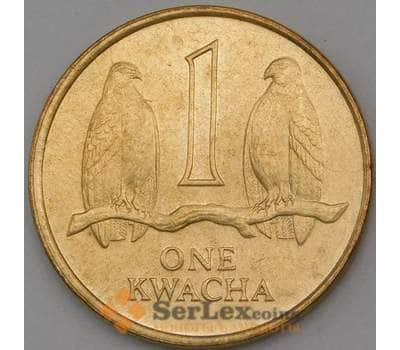 Монета Замбия 1 квача 1992 КМ38 UNC Птицы Фауна  арт. 16689