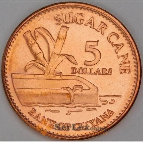 Гайана 5 долларов 2012 КМ51 UNC  арт. 54086