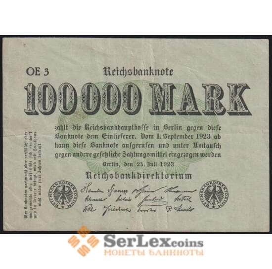 Германия банкнота 100000 марок 1923 Р91 VF арт. 48650