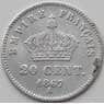 Франция 20 сантимов 1867 A КМ808 VF арт. 11961