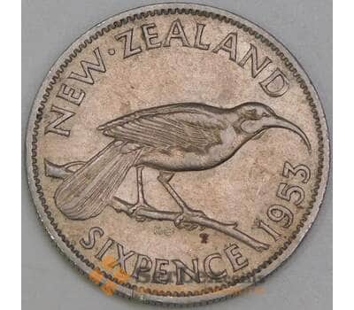 Новая Зеландия 6 пенсов 1953 КМ26.1 VF арт. 55019