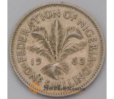 Монета Нигерия 1 шиллинг 1962 КМ5 VF арт. 38346