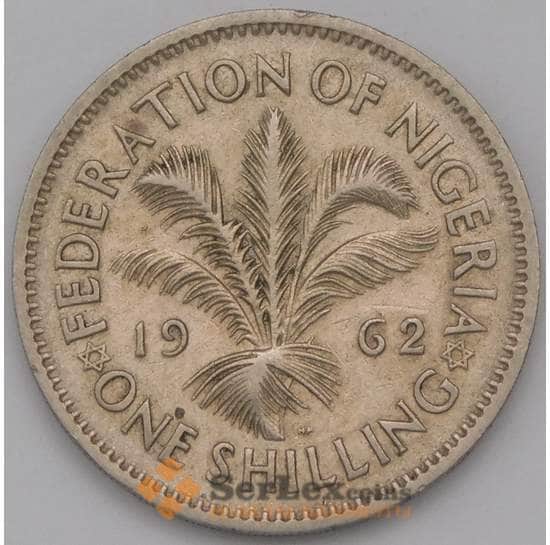 Нигерия монета 1 шиллинг 1962 КМ5 VF арт. 38346