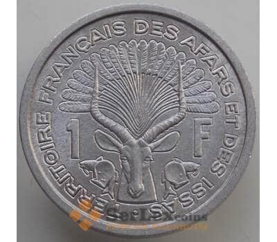 Монета Французская Афар и Исса 1 франк 1971 КМ16 UNC арт. 14583