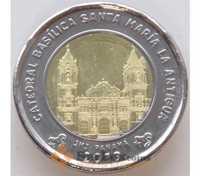 Монета Панама 1 бальбоа 2019 UNC Базилика святой Марии в Антигуа арт. 13009