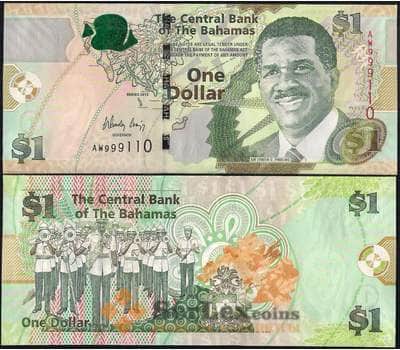 Банкнота Багамские острова 1 доллар 2015 P71а UNC  арт. 9294