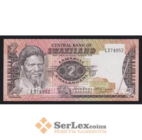 Свазиленд 2 эмалангени 1984 Р8b UNC арт. 54740