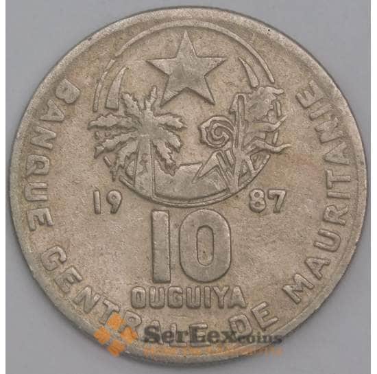 Мавритания монета 10 угий 1987 КМ4 VF арт. 44770