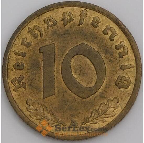 Германия монета 10 пфеннигов 1939 А КМ92 AU арт. 47664