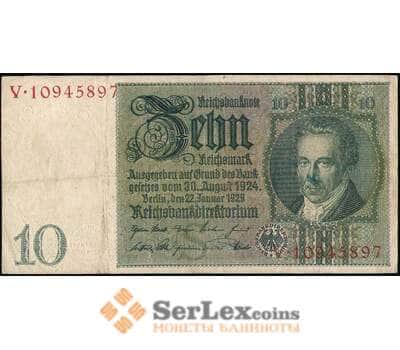 Банкнота Германия Берлин 10 марок 1929 F арт. 29106