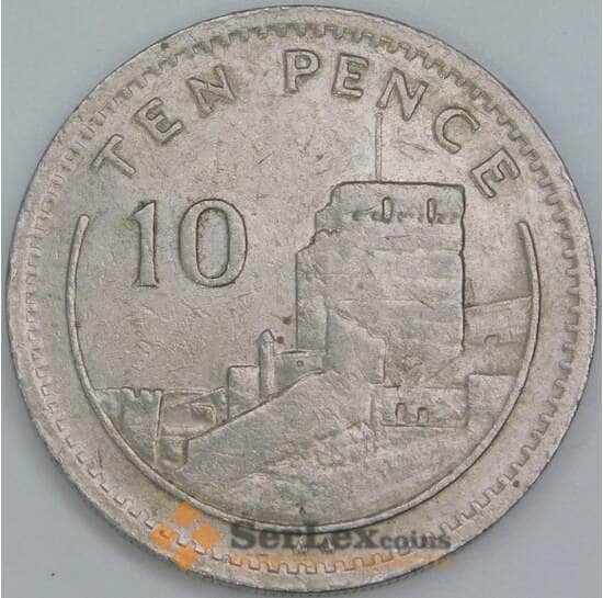 Гибралтар 10 пенсов 1990 КМ23.1 VF арт. 56474 Гибралтар 10 пенсов 1990 КМ23.1 VF арт. 56474