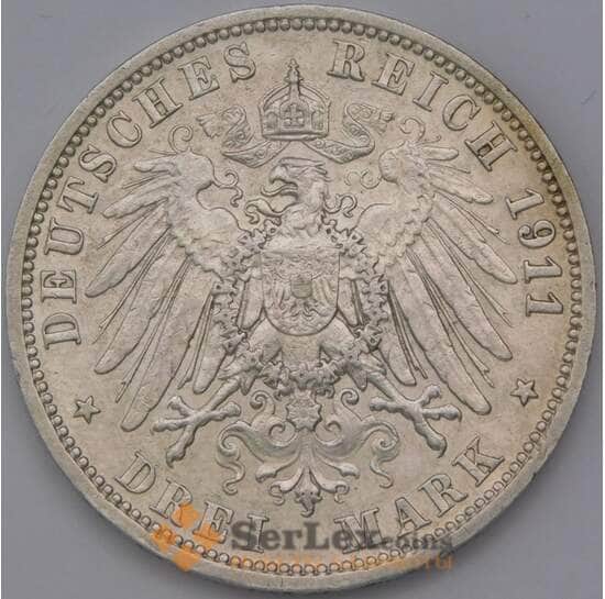 Германия 3 марки 1911 A КМ527 XF Пруссия арт. 36653