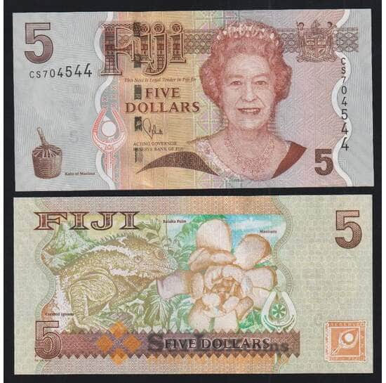 Фиджи 5 долларов 2011 P110b UNC арт. 9929