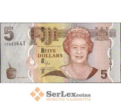 Банкнота  Фиджи 5 долларов 2011 P110 UNC арт. 9929
