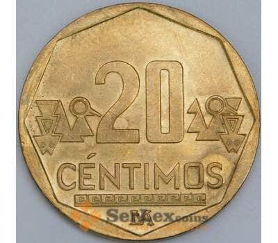 Перу 20 сентимо 2012 КМ306.4 UNC арт. 57636