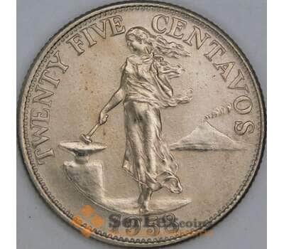 Филиппины 25 сентаво 1958 КМ189 aUNC арт. 56206