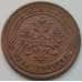 Монета Россия 1 копейка 1877 СПБ Y9.2 F арт. 8787
