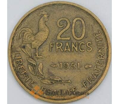 Франция 20 франков 1951 КМ917.1 VF арт. 56980