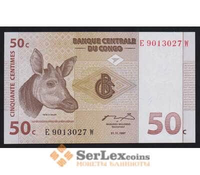 Конго 50 сантимов 1997 Р84А UNC Tumba Bruk, Sweden арт. 54434