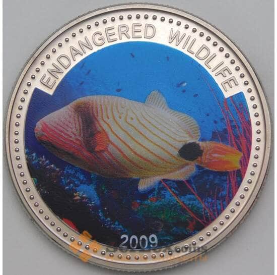 Палау 1 доллар 2009 BU эмаль Рыба арт. 28954
