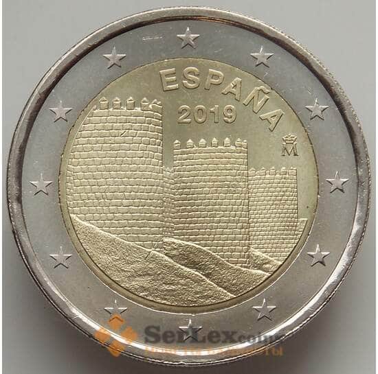 Испания 2 евро 2019 UNC Старый город Авила ЮНЕСКО (НВВ) арт. 14339