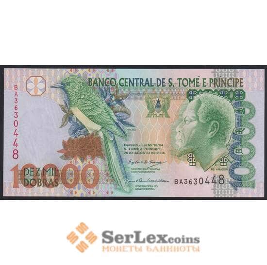 Сан-Томе и Принсипи банкнота 10000 добрас 2004 Р66с UNC арт. 47539