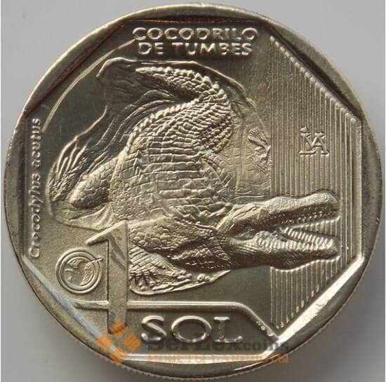 Перу 1 соль 2017 UNC Острорылый крокодил арт. 11919