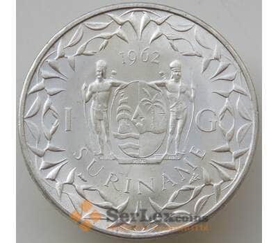 Монета Суринам 1 гульден 1962 КМ15 UNC арт. 14117