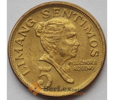 Монета Филиппины 5 сентимо 1968 КМ197 aUNC (J05.19) арт. 15831