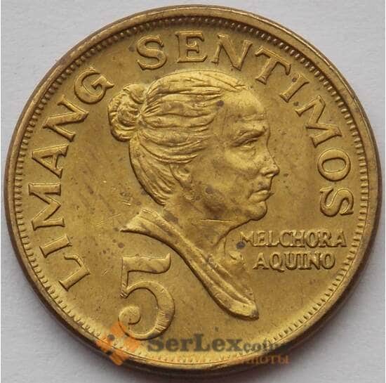 Филиппины 5 сентимо 1968 КМ197 aUNC (J05.19) арт. 15831