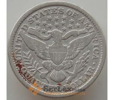 Монета США 25 центов 1895 KM114 F квотер Барбер арт. 12500