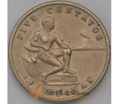 Монета Филиппины 5 сентаво 1945 КМ180а AU арт. 22766