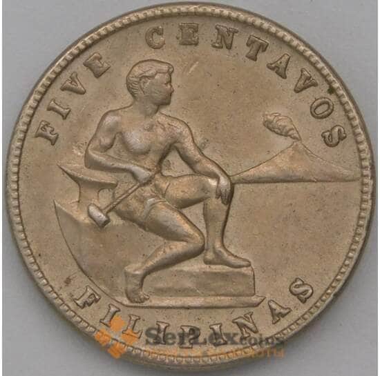 Филиппины 5 сентаво 1945 КМ180а AU арт. 22766