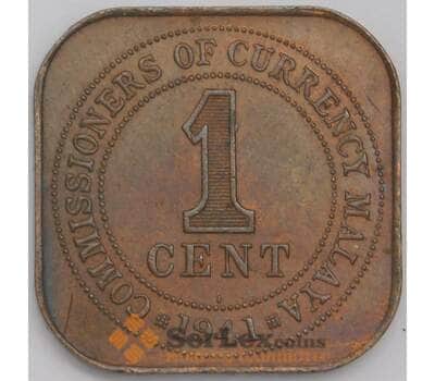 Малайя монета 1 цент 1941 КМ2 aUNC арт. 42030